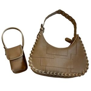 Faux Leather Handbag Set